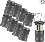 Lichamp 8 Pack LED Lantern Camping Light, Battery Operated Lanterns COB Super Bright for Power Outages Indoor Emergency Outdoor Camping Hiking Kit, B8GY