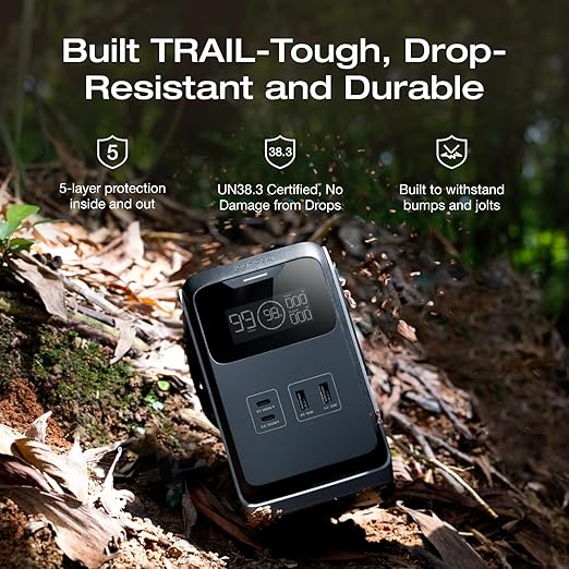EF ECOFLOW Trail 200 DC Portable Power Station with Travel Bag, 192Wh LiFePO4 Battery, 220W DC Output, Compact Power Bank for Camping, Travel, Outdoors, and Emergency Use