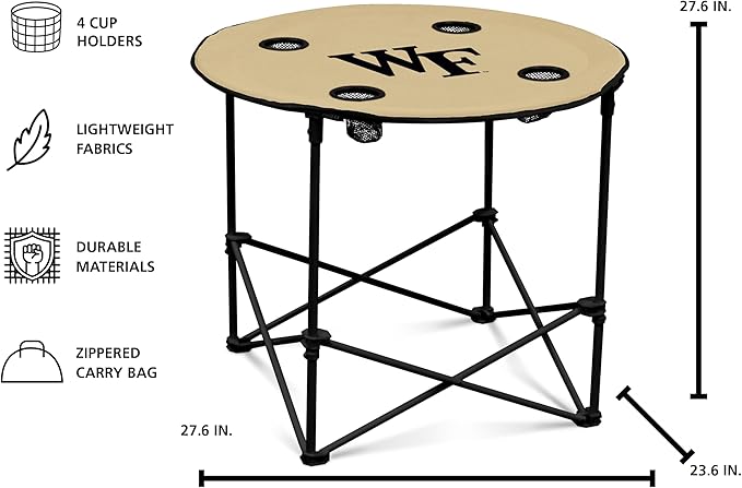 Logo Brands Officially Licensed NCAA Unisex Round Table, One Size, Team Color