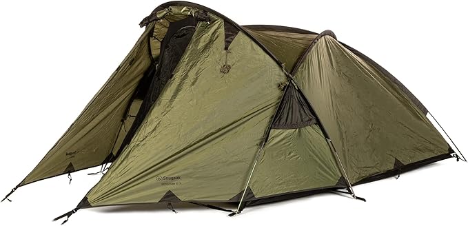 Snugpak Scorpion 3 IX WGTE Three-Person Tent - Camping Tent with Fly-First Pitch, 5000mm Hydrostatic Head, No-See-Um Mesh, Lightweight Aluminum Poles - Weatherproof Tent with Spacious Interior