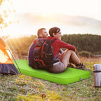 BestComfort Sleeping Pad for Camping with 2-in-1 Air Pump Sack Carry Bag, 4inch Inflatable Camping Mattress for Backpacking Hiking Car Traveling, Waterproof Ultralight Camping Sleeping Mat, Green