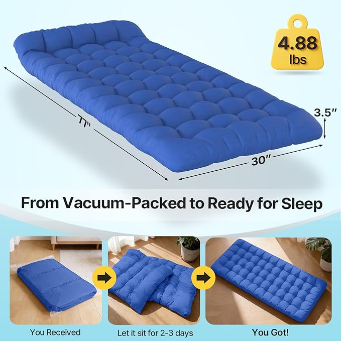 Slendor XXL Folding Camping Cot for Adults with Mattress Pillow Carry Bag, 32 inch Extra Wide Portable Sleeping Cot, 900LBS Support Outdoor Cot Bed for Office Nap Beach Travel RV