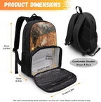 Hiking Daypack Cooler Backpack for Kids & Adults Scratches-Proof Insulated Cooler Lunch Backpack School Bookbag Meal Bag for School Travel Picnic, Thanksgiving Gift, Tain Maple Leaves