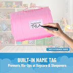 Jay Franco Kids Nap Mat with Embedded Pillow & Blanket – Soft 46"x20" Microfiber Sleeping Bag with Name Tag & Handle for School, Travel, Sleepover