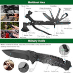 LUXMOM Gifts for Men Dad Christmas, Survival Kit and First Aid Kit, 142 Pcs Survival Gear and Equipment with Molle Pouch, Camping Essentials for Men Outdoor Adventure