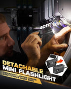 Headlamp Rechargeable 1 Pack, Detachable 230° Wide Beam LED 2 in 1 Head Lamps with Motion Sensor, Hard Hat Head Lamp for Adults, 7 Modes Headlight for Mechanics, Hiking, Outdoor Work