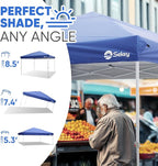 Sekey 10x10 Pop Up Canopy with One Push Setup-Easy Up Canopy with 99% UV Blocking - Instant Outdoor Sun Shade for Events, Parties, Camping- Commercial Gazebo with Weight Bags,Wind Proof&Waterproof