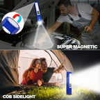 Banral Rechargeable Flashlights High Lumens - Super Bright Small Pocket Magnetic Flashlight, 8 Modes LED Tactical Flash Light, Dual Button Powerful Flashlight for Camping (1, Klein Blue)