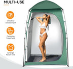 VINGLI 6.8FT Shower Tent, Large Instant Pop Up Shelter with Mesh Floor & Carrying Bag, Privacy Changing Room Tent for Toilet, Camping, Dressing, Lightweight & Sturdy, Easy Set Up