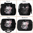 Skull Flower Floral Soft Cooler Bag Insulated Lunch Box for Men & Women, Large Leakproof Lunch Bag Portable Beach Cooler for Work, Picnic, Road Trips,Fishing, Travel, Camping,A-19