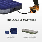 2 Person Foldable Camping Cot with Tent, Bedspread and Thick Air Mattress, 4-in-1 Elevated Camping Bed Tent for Outdoor Hiking, Picnic, Travel