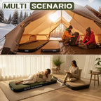 UPWELL Self Inflating Sleeping Pad 4.5" Thickness Camping Mattress with Solid Foam Single Sleeping Mat Portable Fast Inflation for Outdoor Mat Portable Roll Up，with air Pump