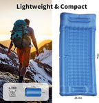 Camping Sleeping Pad, Self-Inflating Sleeping Mats with Pillow,Thick 6.2 Inch Ultralight Sleeping Pad with Built-in Foot Pump for Camping Backpacking Hiking Traveling Tent