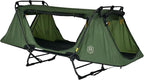 Kamp-Rite Anniversary Series 1 Person Tent cot with 20 Degree Outfitter Sleeping Bag and Self Inflating Sleeping pad for Camping Hunting Fishing 3 Piece Bundle Package (Olive)