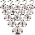 14Pack Magnetic Hooks, 100lbs+ Strong Magnetic Hooks Heavy Duty Rare Earth Neodymium Magnets with Hooks for Hanging, Large Hooks Magnetic for Cruise Cabins Camping Wall Kitchen Fridge Classroom Office