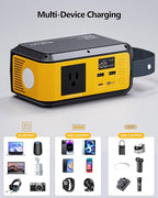 VTOMAN Jump 100 Portable Power Station, 88.8Wh Solar Generator LiFePO4 Battery Power Station with 100W (Peak 200W) AC Outlet, 1x PD 65W USB-C, 2x Regulated 5V/2.4A USB-A for Camping
