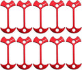 10pcs Fishbone Tent Stakes Pegs Lengthen Deck Nail Anchor Stopper Guyline Tensioner Camping Accessories(Red)