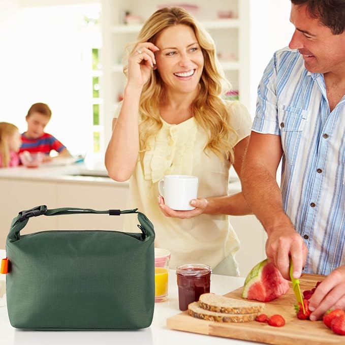 YUDANSI Fashion Lunch Bags for Men Women- Reusable Insulated Leakproof Lunch Box Tote Bag, Cool Bags for Adults, Thermal Cooler Bag for Work Picnic Travel -8L (Green)