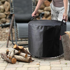 SheeChung Fire Pit Cover for Solo Stove Yukon 27",Outdoor Smokeless Round Firepit Covers,Waterproof 600D Tear Resistant,Air Vents,Weather Resistant-Fit for 24"-28" Gas/Table /Bowl Fire Pits,28"Dx18"H