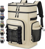 Insulated Cooler Backpack, 40L Leakproof Backpack with Double Compartments for Men & Women, Large Lunch Cooler for Camping, Beach, Travel, Picnic, Up to 48 Cans