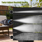 Portable Cordless Pressure Washer with 3.4Gal Tank, 580PSI Max, 7-Level Adjustable Sprayer, 360° Nozzle, 23FT Hose, 20000mAh Battery, Foldable Design with Wheels for Car, Camping, Garden
