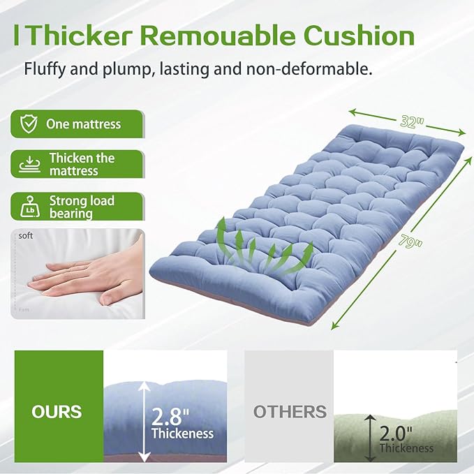 Oversize Cots 2 Pack XXL Camping Cots with Mattress Extra Large Folding Bed Heavy Duty Comfortable Cots for Sleeping Guest Bed Includ Carry Bag Easy to Set Up Home Outdoor Indoor Vacation