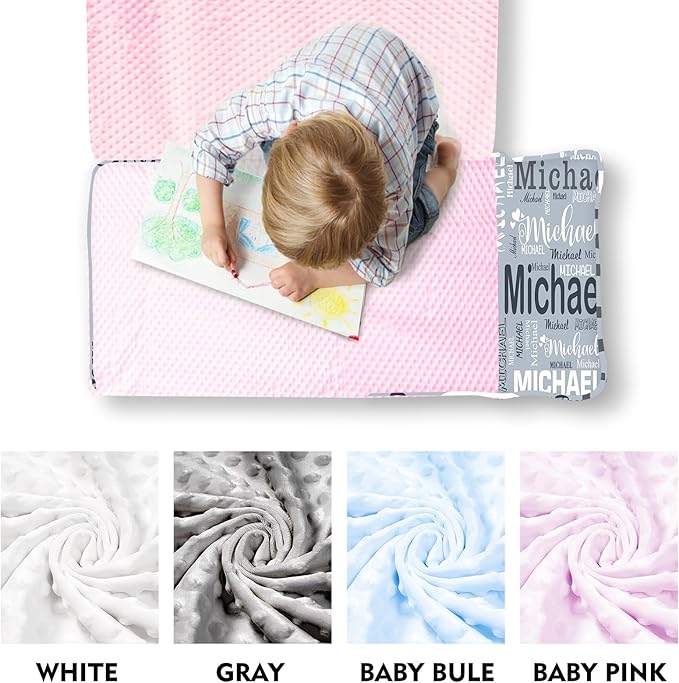 Personalized Toddler Nap Mat for Preschool, Custom Name Kids Sleeping Bag for Daycare, Kindergarten Roll Up Sleeping Mat with Removable Pillow and Soft Blanket, Fun Themes for Boys & Girls