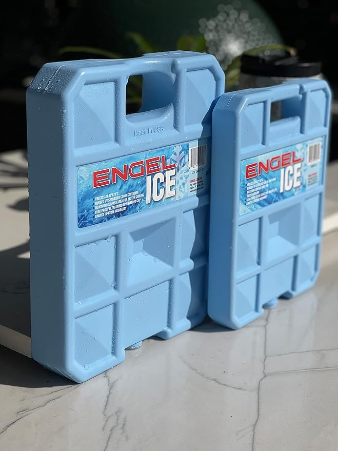 Engel 32°F Cooler & 5°F Freezer Packs - Made in The USA - Ice Packs for Boating, Fishing, Camping & Food Storage. The Perfect Non-Toxic Safe Replacement for Regular Ice or Dry Ice.