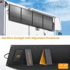 400 Watt Portable Solar Panel IP68 Waterproof ETFE 41V MC4 Output Solar Panels Foldable for Power Stations Solar Generator Camping Off-Grid RV Emergency Backup Hurricane