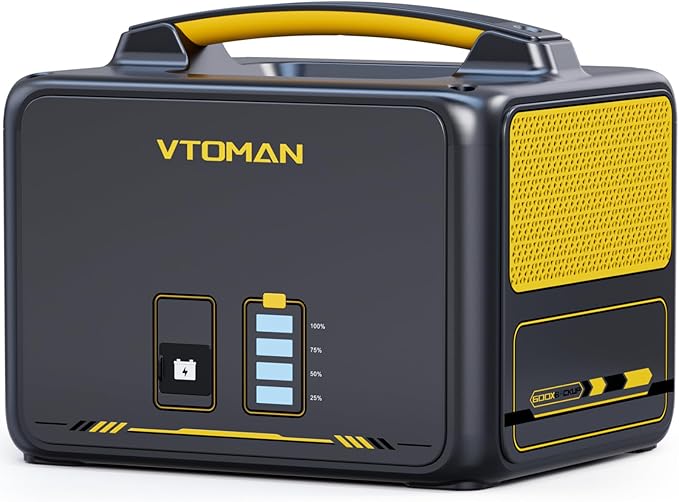 VTOMAN Jump 600X Extra Battery 640Wh for Jump 600X Portable Power Station, LiFePO4 (LFP) Backup Expansion Battery with BMS Protection