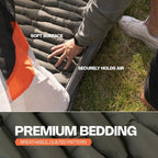 ANGORA BRANDS Inflatable Sleeping Pad for Camping & Backpacking – Lightweight 2.1” Thick Compact Sleeping Mat, 25” Wide Portable Pad for Hiking, Travel & Outdoor Use