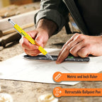 WEARXI Gifts for Men 9 in 1 Multitool Pen, Fathers Day Dad Gifts from Daughter Son, Birthday Gift for Men/Boyfriend Mens Gift for Dad/Him/Husband, Cool Gadgets, Camping Accessories