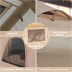 Inflatable Tents for Camping,2/4 Person Easy Setup Blow Up Tents for 4 Seasons Waterproof InflatableTent for Camping, Air Glamping Tents for Camping Adult