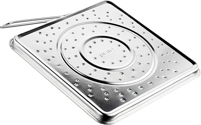 Ibili Foldable Tin Plate Stovetop Bread Toaster – Ideal for Home and Camping Use – for Gas Flames and Campfires – Compact and Portable Design – Made in Spain – 7.8 x 7.8 Inches