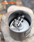 25oz (750ml) Titanium Camping Pot, Ultralight Backpacking Cookware & Campfire Mug for Hiking, Bushcraft & Outdoor Cooking
