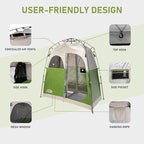 Instant Camping Shower Tent, Privacy Shelter, Portable Outdoor Sun Shelter for Camping Beach Hiking Fishing, 1 Room/2 Rooms