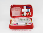 Portable Empty First Aid Kit Bag, Travel Medicine Pouch, Small Medical Bag (Red)