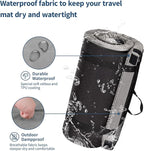 Memory Foam Camping Mattress Pad，Portable Roll Up Sleeping Pad for Floor,Camping, Car|Twin, Single, Kid Cot, Outdoor Guest Bed,Removable Waterproof Cover Travel Bag