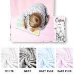 Custom Toddler Nap Mat for Preschool, Personalized Name Kids Sleeping Bag with Watercolor Elephant for Daycare, Roll Up Sleeping Mat with Removable Pillow and Soft Dot Minky Blanke for Girls Camping