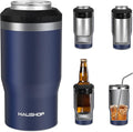 HAUSHOF 12 oz Can Cooler, 4 in 1 Insulated Stainless Steel Can Insulator, Fits for 12 oz Standard Can|12 oz Slim Can|12 oz Beer Bottle, Perfect for Camping, Beach, Picnic