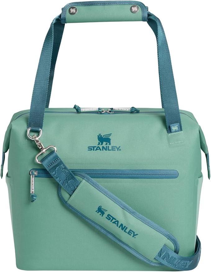 Stanley All Day Julienne Midi Soft Cooler Bag and Lunch Box 12 Quarts | 20 Can Cooler with Handles and Strap | Stays Cold for Hours | Insulated Travel Bag with Zipper | BPA-Free | Spring Green