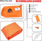 1 Person Trekking Pole Tent for Backpacking - Ultralight Backpacking Tent, Waterproof Hiking Tent for Camping, Lightweight Camping Tent for Scouts, Trekker(NO Trekking Poles)