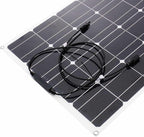 800W/400W Solar Panel 18V Semi-Flexible Monocrystalline Solar Cell DIY Cable Outdoor Car RV Waterproof Rechargeable Power System,800W