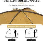 Naturehike Dune Hot Tent with Stove Jack,Double Layer 4 Season Tent,Waterproof 2-4 Person Tents for Camping