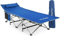 Alpcour Folding Camping Cot – Deluxe Collapsible Single Person Bed in a Bag w/Pillow for Indoor & Outdoor Use – Ultra Lightweight, Comfortable, Heavy Duty Design Holds Adults & Kids Up to 300 Lbs