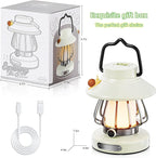 HOMY Snail Camping Lantern for Kids USB Rechargeable, 3 Color Dimmable LED Light, Portable Outdoor Indoor Night Light for Toddlers, Tent, Bedroom & Power Outages (Milk White)