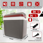 Koolatron 12V Iceless Cooler & Warmer – Portable Electric Cooler/Nevera Portátil Eléctrica for Car Truck Camper Boat, Hard Sided Mini Fridge for Camping Picnic Travel Lunch Food Drinks Office 26 qt