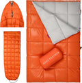 Down Camping Blanket - Lightweight, Packable, Warm & Puffy Outdoor Travel Quilt for Sleep, Hiking, Backpacking, Stadium, Festivals, Water-Resistant Sleeping Bag 55"x79"