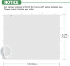 10x10 Canopy Sidewalls 4-Pack with Zipper Door, 210D Heavy Duty Sunwall for Instant Pop Up Tent, Waterproof Canopy Walls for Outdoor Camping (White, Sidewalls Only)
