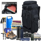 80L 100 liters Hiking Backpack Camping Rucksack, Men Outdoor Travel Climbing Knapsack Mountaineering Trekking Backpack